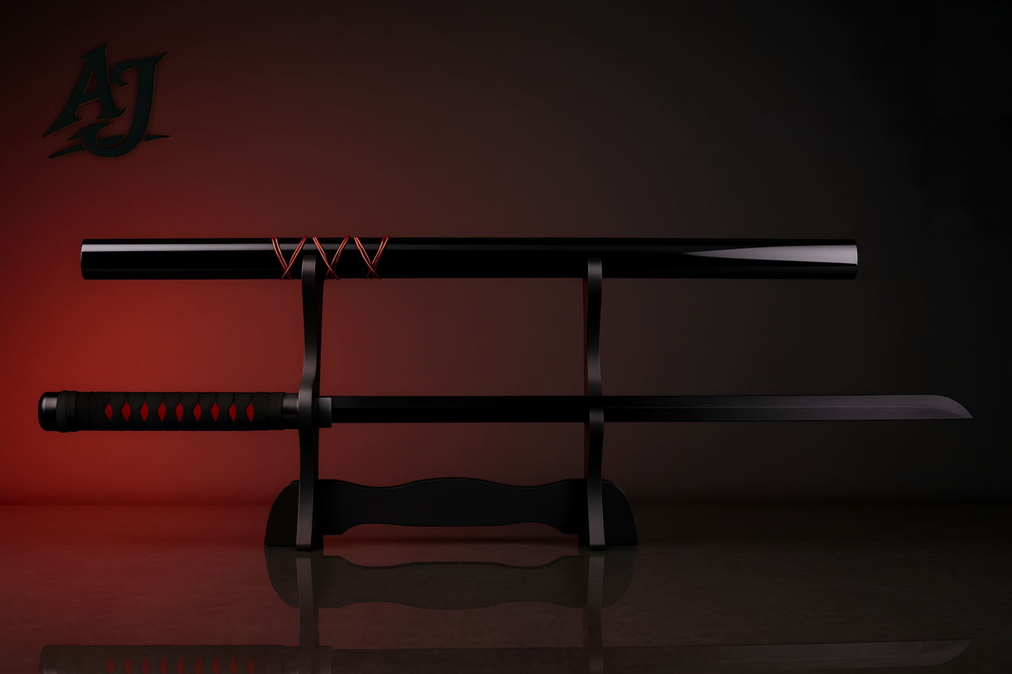 104cm Kakashi Hatake ~ Naruto ~ Black Wooden Katana