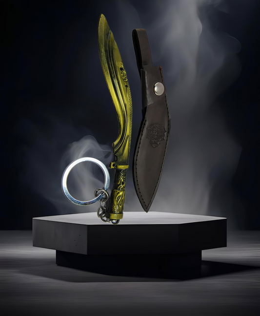 Imperium Bizz Metal Knife with Leather Cover