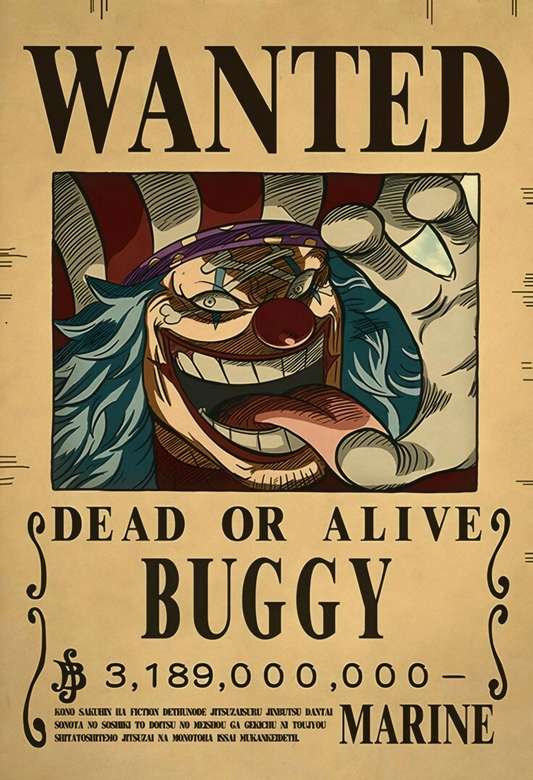 One Piece – Buggy the Clown “Wanted” Poster