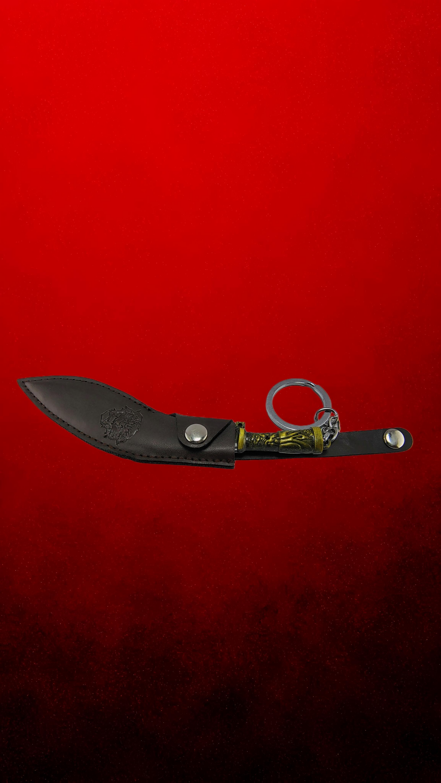 Imperium Bizz Metal Knife with Leather Cover