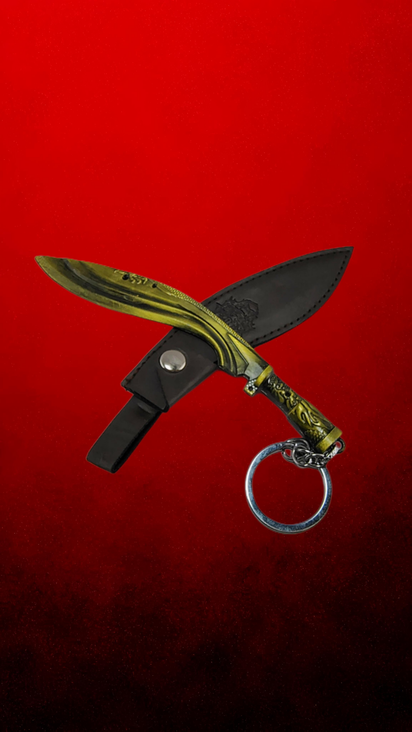 Imperium Bizz Metal Knife with Leather Cover