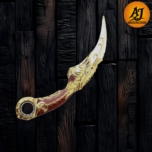 FULL GOLD DRAGON KARAMBIT