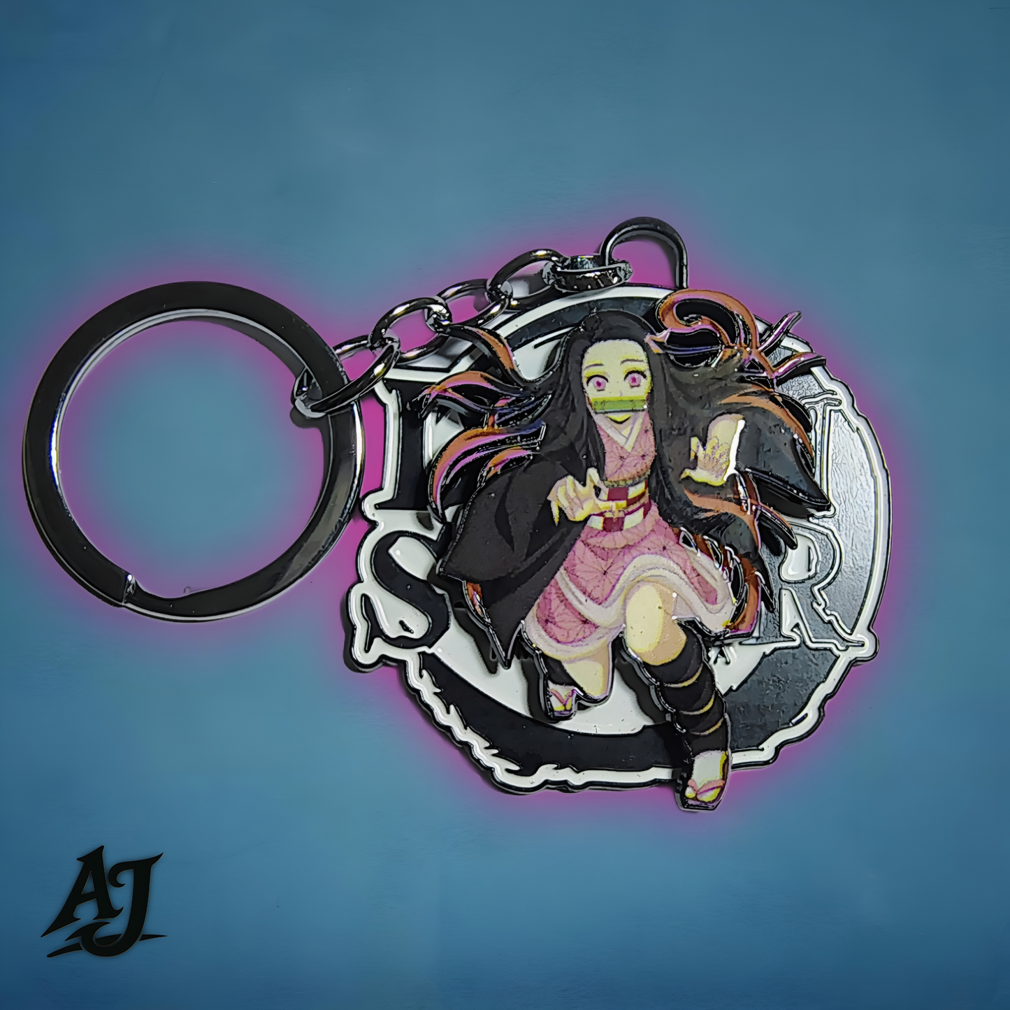 NEZUKO KAMADO Rotating Keychain