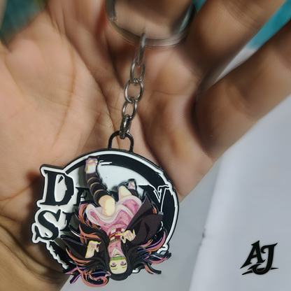 NEZUKO KAMADO Rotating Keychain